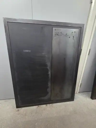 Steel framed chalk / display board, View more