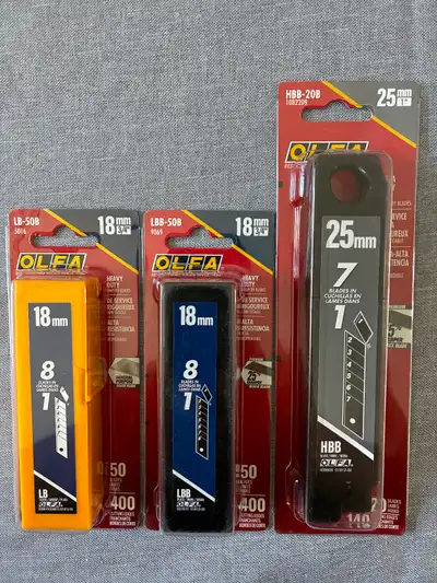 NEW Packages of OLFA Blades, View more