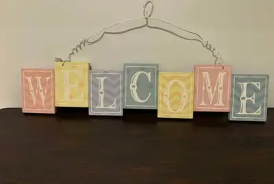 Welcome Sign 19 inch Length, View more