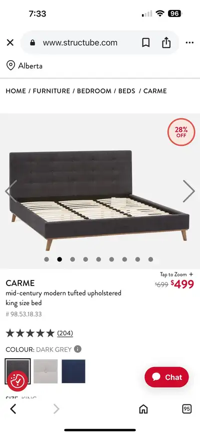 King size bed frame , View more