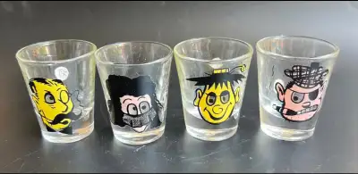 1950’s Roving Eyes shot glasses. Set of 4, View more