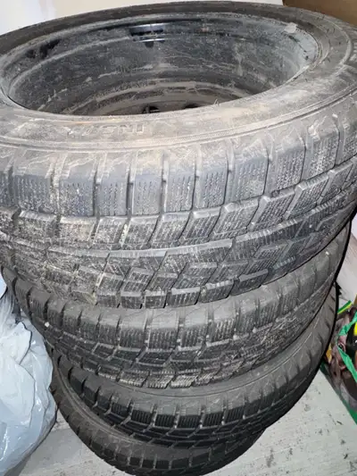 4 unused winter tires M+S 215/55R17 with caps. Asking $1200 or best offer.