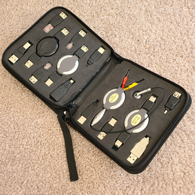 Travel Easy Cable Bag - interchangeable cables and adapters, View more