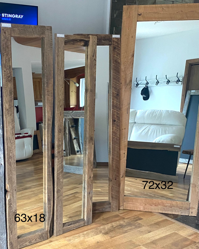 Miroirs Bois de Grange Pin Portes Miroirs sur mesure  dans Décoration intérieure et accessoires  à Ville de Québec - Image 4