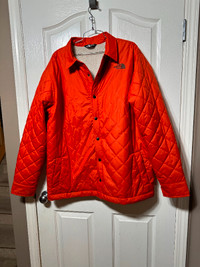 North Face Men's quilted puffer jacket (orange)