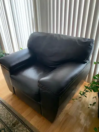 La Z Boy Brown Leather Chair, View more