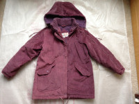 Andy Johns girl’s zip up hooded winter coat / jacket, Size 10