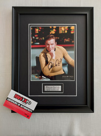 William Shatner Star Trek Signed 8x10 as Cpt Kirk - COA + Framed