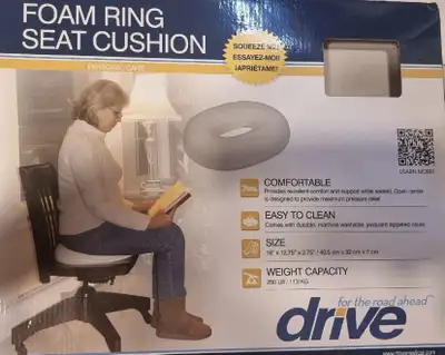 Selling a brand new Drive Foam Ring Seat Cushion! It's designed to provide maximum pressure relief w...