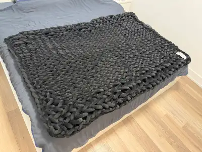 HUSH Knitted Weighted Blanket - Black, View more