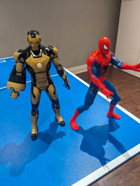 14" Tall Iron Man and Spider Man Toys
