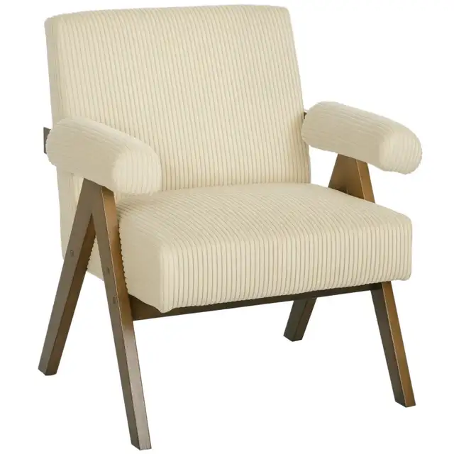 Accent Chair corduroy Armchair with Wide Seat and Soft Padded  in Chairs & Recliners in Markham / York Region - Image 11