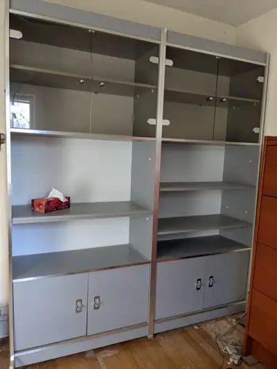 WALL UNIT - Modern Grey -For Office or as Entertainment Unit, View more