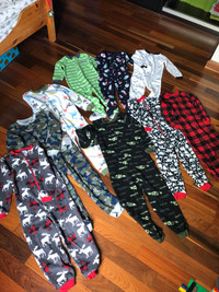 9 pyjamas one-piece 3T, 4T, 5T, 6T