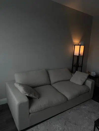 Beige couch in very good condition used for 6 months by one person. No damages, odor or stains. Boug...