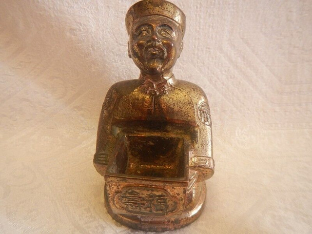 Japanese Vintage Cast Brass Man Figurine, marked Japan dans Art et objets de collection  à Ville de Montréal