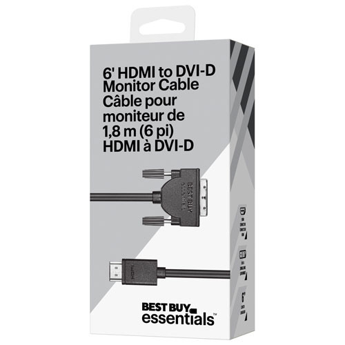 Best Buy Essentials 1.8m (6 ft.) HDMI to DVI Monitor Cable in Cables & Connectors in Burnaby/New Westminster - Image 4