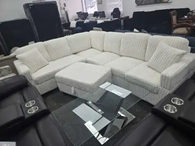 7 Seater Sectional Sofa with Storage and ottoman , View more