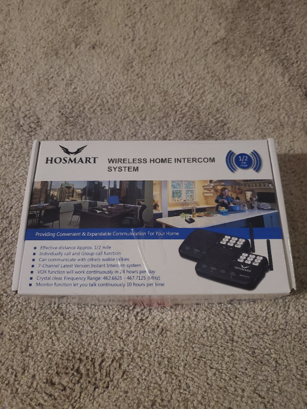 Hosmart Hy777 Wireless 2-Way Intercom System in General Electronics in City of Toronto