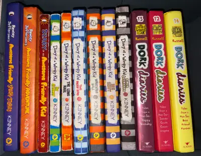Diary of a Wimpy Kid/Dork Diaries books (Prices in Description), View more