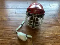 Youth medium hockey helmet with face shield $20