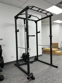 New squat rack with lat pull down and low row attachments 