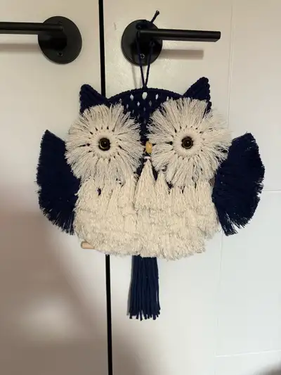 Add a touch of charm and nature to your space with this beautiful, handmade macrame owl! Perfect for...