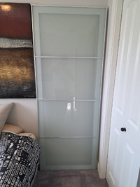 IKEA SKYTTA Sliding Closet Doors w/ SVARTISDAL Glass Panels