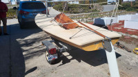 Laser 1 racing sailboat and trailer