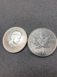 1 oz Silver Maples 9999 fine silver coins