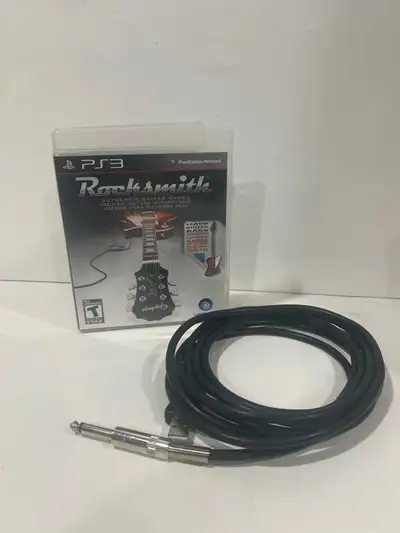 Dive into learning guitar with this used Rocksmith game for the Playstation 3, complete with its Rea...