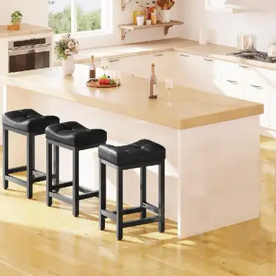 New in Box 3pcs Bar Stools,64 cm Height, Black , View more