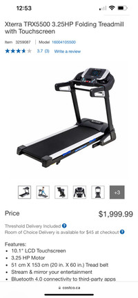 Xterra TRX5500 3.25HP Folding Treadmill with Touchscreen