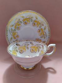 Vintage Royal Grafton Yellow Roses Cup & Saucer