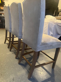 3x Restoration Hardware stools counter chairs solid wood 