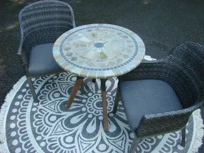 Bistro Set with area Carpet, View more