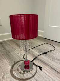 Lampe de table rose