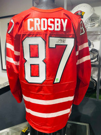 $795 for a Hand-Signed Sidney Crosby Team Canada Jersey in a