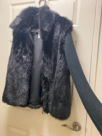 Black faux fur jacket 