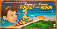 VINTAGE HASBRO 1959 "LEAVE IT TO BEAVER" ROCKET TO THE MOON GAME