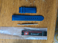 RUBBER B blue strap for Tudor black bay bronze 43mm watch