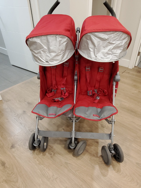 MacLaren double stroller, red, twin technio, good condition | Strollers,  Carriers & Car Seats | City of Toronto | Kijiji