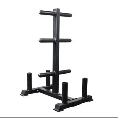 Olympic Weight Plate & Barbell Storage Rack – Heavy Duty, View more