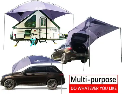 NEW Awning for SUV RVing, Car Camping, Trailer and Overlanding Light Weight Truck Canopy Durable Tea...