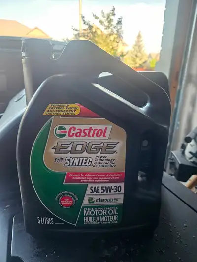 Brand new unopened motor oul 5w30. I think i have 4 jugs available. Sold my car and dont need this a...