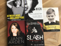 5 Rock Books - Slash, Sting, Mick Jagger, Pat Benatar, Jan Arden