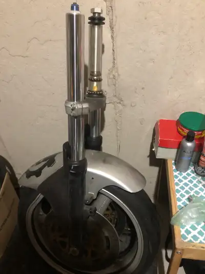 1998 1999 2000 2001 2002 2003 Zx6R Ninja 600 Parts Front End Suspension Forks, Rim, Tire, Front Fend...