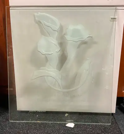 Etched glass piece FREE, View more
