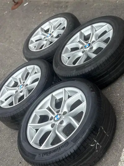 OEM 18"BMW rims(5x120)+245/50/R18 tires- BMW X3/ X4/ Equinox/ Terrain/ CTS/ Camaro Set of four Authe...