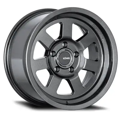 New KONIG HT2 17 X 8.5 +-6 6 X 139.7 CB106.1 GLOSS ANTHRACITE Max Load:2500 Wheel Weight (lbs.):24.7...